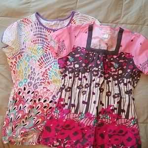 2 koi scrub tops